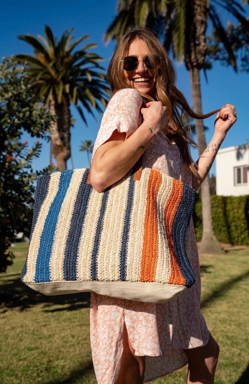 Rays for Days- The Shorebreak Weekender Tote Beach Zip Multicolor Tote Bag